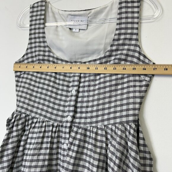 The Shirt Rochelle Behrens Gingham Dress Womens Size Small Tie Waist - Picture 7 of 9